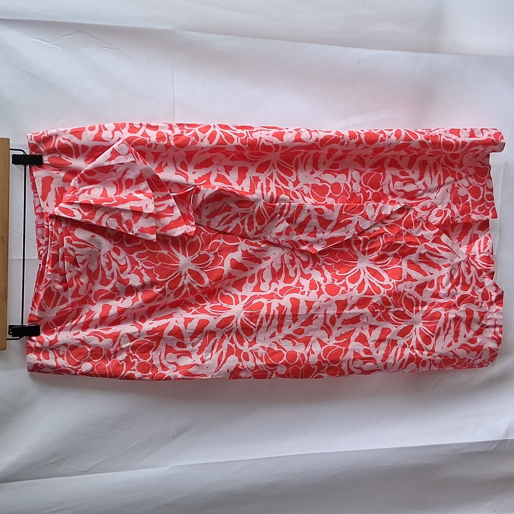 Tyler Böe Josephine Etched Primrose Skirt Red 10 100% Cotton